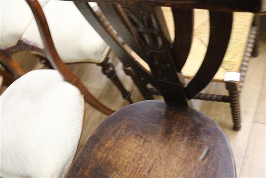 An oak side chair
